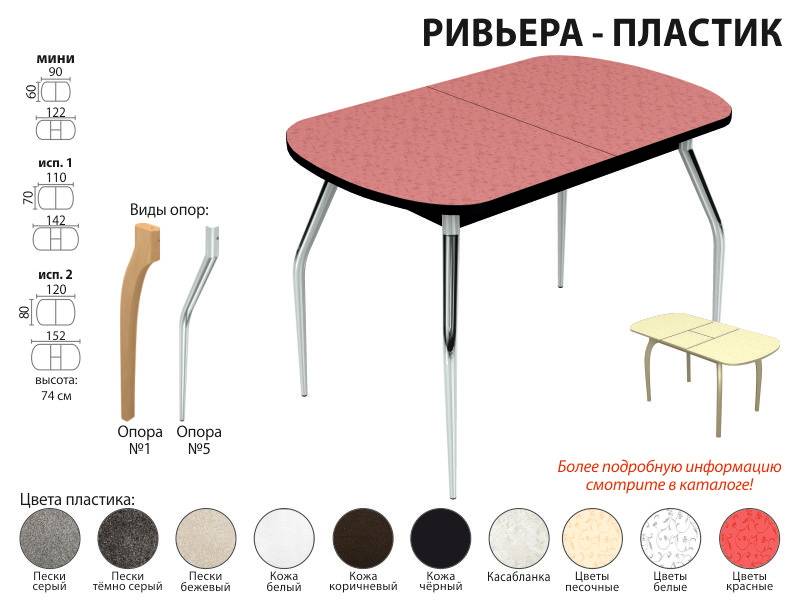 стол обеденный ривьера пластик в Чите