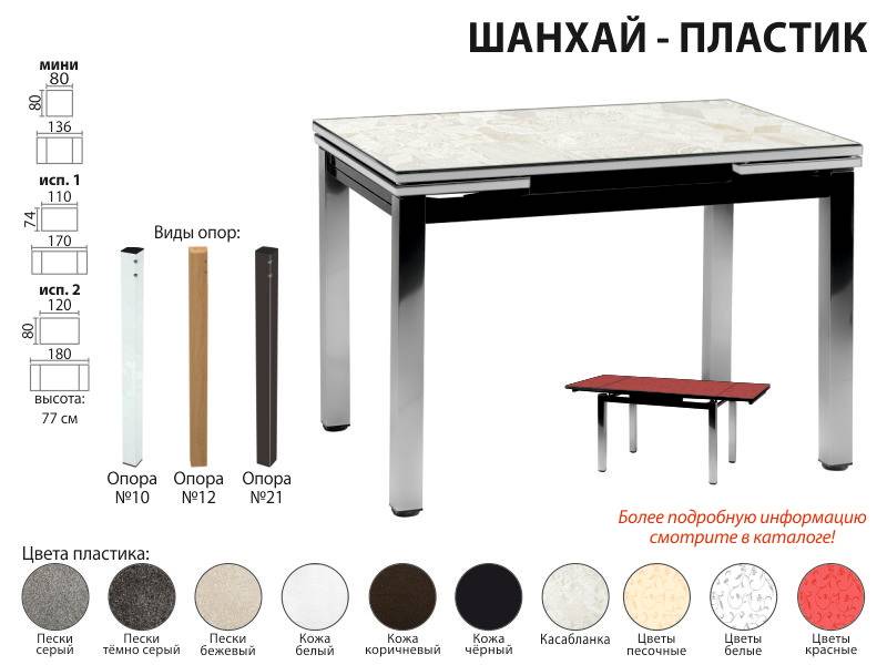 стол обеденный шанхай пластик в Чите