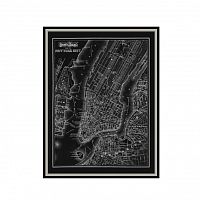 постер new york city черный в Чите
