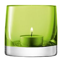 подсвечник стеклянный зеленый лайм для чайной свечи light colour, 8,5 см в Чите