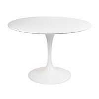 стол eero saarinen style tulip table mdf d100 глянцевый белый в Чите