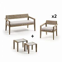 комплект мебели pack 616 climby 2 стола + 2 кресла + скамейка от la forma (ex julia grup) в Чите