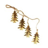 гирлянда новогодняя подвесная елки золотые golden trees, 65 см в Чите