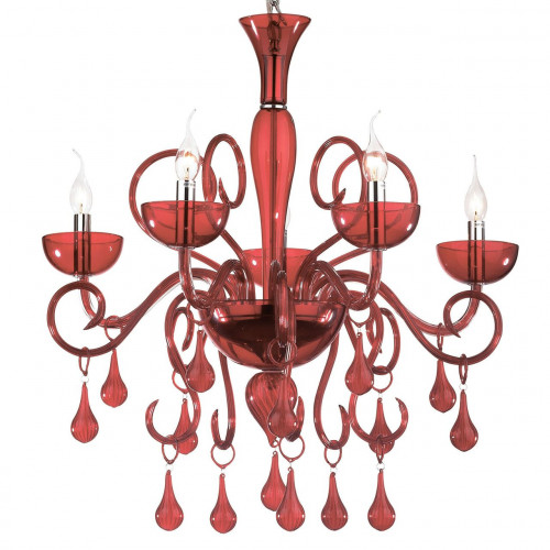 подвесная люстра ideal lux lilly sp5 rosso в Чите