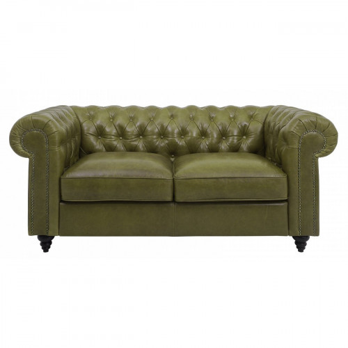 диван chester classic двухместный прямой оливковый в Чите