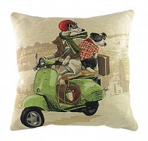 подушка с картинкой scooter dogs green в Чите