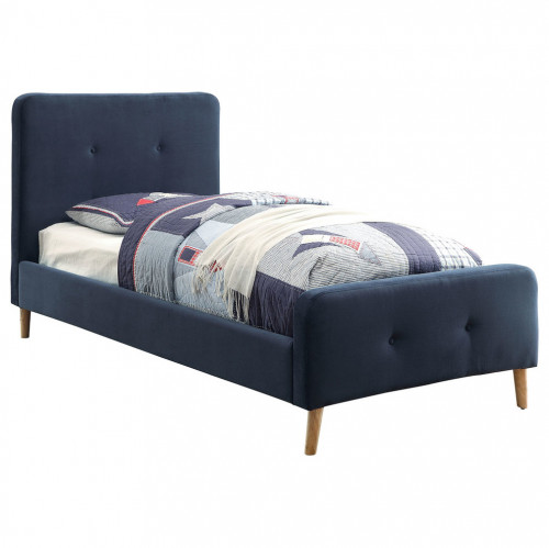 кровать button tufted flannelette navy 120х200 в Чите