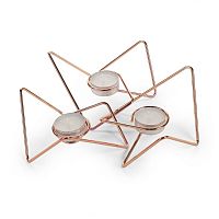 набор подсвечников медных металлических для чайных свечей tri-angular loop, 7 см, 3 штуки в Чите