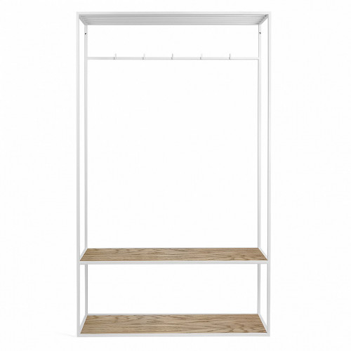 вешалка в прихожую hallra 2 white темный дуб в Чите
