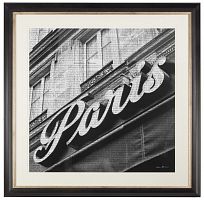 постер в черной раме 90х90 см newsprint paris в Чите