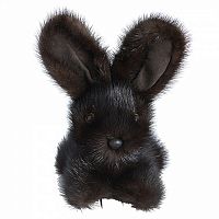 игрушка зайчик (темно-коричневый) натуральный мех норки в Чите