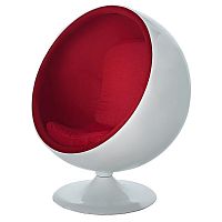 кресло-шар eero ball chair бело-красное в Чите