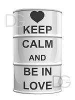 декоративная бочка keep calm and be in love l в Чите