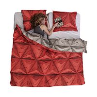постельное белье оригами красный (200*220) в Чите