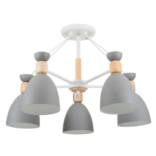 потолочная люстра freya delia fr5033cl-05w серая в Чите