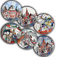 сет тарелки московия dream (6 шт.) в Чите