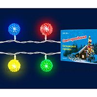 светодиодная гирлянда «шарики» 280см rgb (07921) uniel uld-s0280-020/dta rgb ip20 balls в Чите