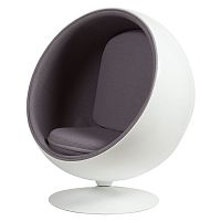 кресло eero ball chair серое в Чите