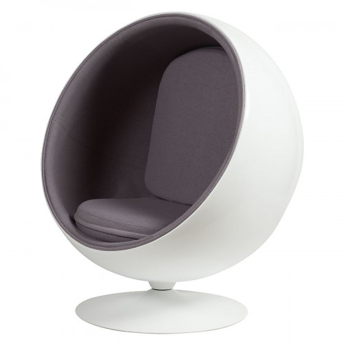 кресло eero ball chair серое в Чите