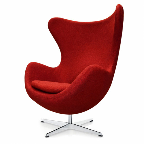 кресло egg chair темно-красное в Чите