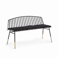 siena bench 120 черный металл черная ткань от la forma (ex julia grup) в Чите