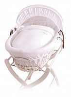 колыбель-переноска gift wicker moses basket белая, белое белье в Чите
