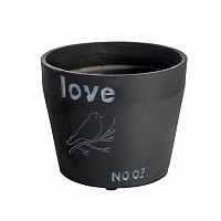 цветочный горшок love чёрный в Чите