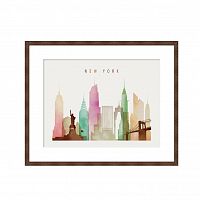постер new york, usa разноцветный в Чите