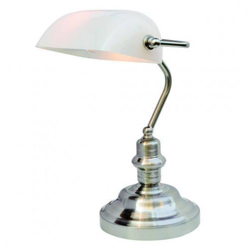 настольная лампа arte lamp banker a2491lt-1ss в Чите