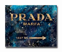 постер prada mafia на синем в золотом a3 в Чите
