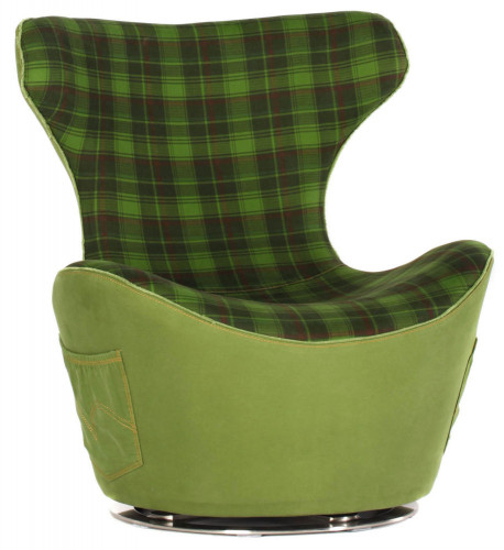 кресло green grid jeans зеленое в Чите