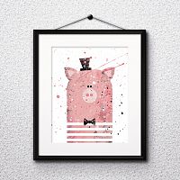 постер pig а4 в Чите