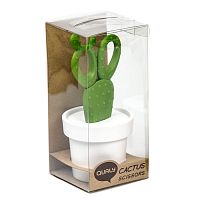 ножницы cactus с держателем, белые с зеленым в Чите