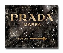 постер prada mafia на чёрном в золотом a4 в Чите