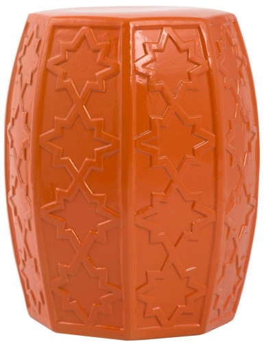 керамический столик-табурет garden stool оранжевый в Чите