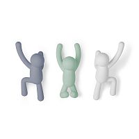 вешалки-крючки buddy 3 шт. разноцветные мятные в Чите