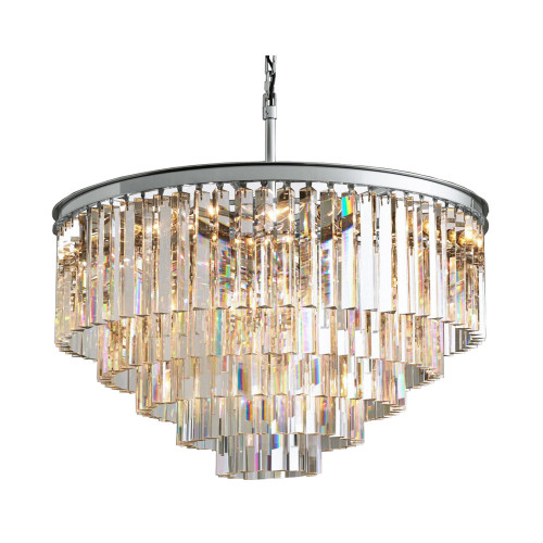 люстра odeon 5 rings chrome серая, прозрачное стекло в Чите