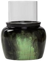 подсвечник зеленый со стеклом colors green, 32 см в Чите