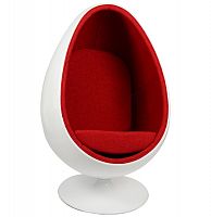 кресло ovalia egg style chair красное в Чите