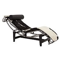 шезлонг chaise longue lc4 черно-белый в Чите