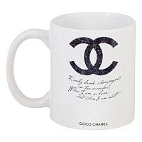 кружка с рисунком drink champagne. coco chanel в Чите