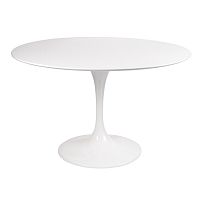 стол eero saarinen style tulip table mdf d110 глянцевый белый в Чите