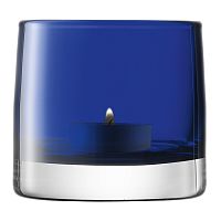 подсвечник стеклянный синий для чайной свечи light colour, 8,5 см в Чите