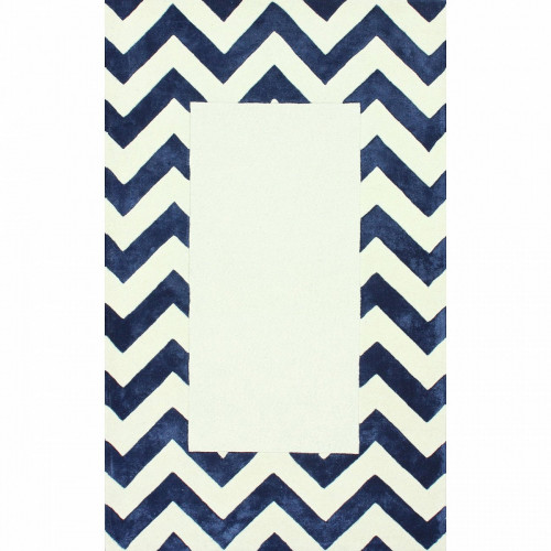 ковер zig zag синий с квадратом 160х230 в Чите