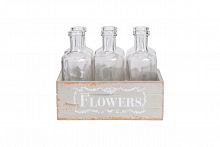 набор стеклянных бутылок flowers в Чите