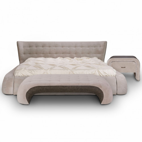кровать двуспальная 180х200 бежевая meridian в Чите