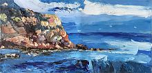 картина маслом утес у моря в Чите