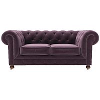 диван chesterfield lux двухместный прямой фиолетовый в Чите