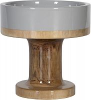 ваза настольная rustic chic bowl grey wood в Чите