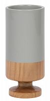 ваза настольная rustic chic tube grey wood в Чите